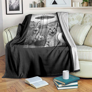 Funny Easter Throw Blanket Christian Cat Selfie Bunny Meme TS14 Print Your Wear