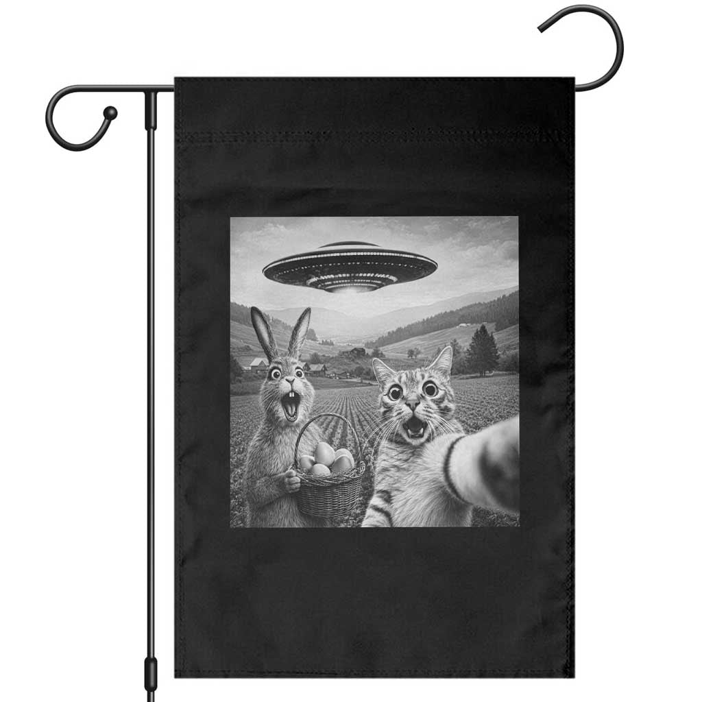 Funny Easter Garden Flag Christian Cat Selfie Bunny Meme TS14 Black Print Your Wear