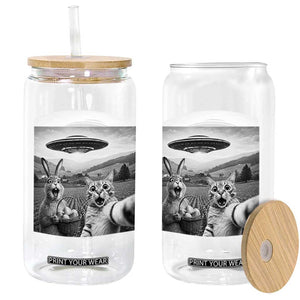 Funny Easter Glass Can Christian Cat Selfie Bunny Meme TS14 Print Your Wear