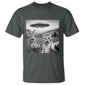 Funny Easter T Shirt Christian Cat Selfie Bunny Meme TS14 Dark Heather Print Your Wear