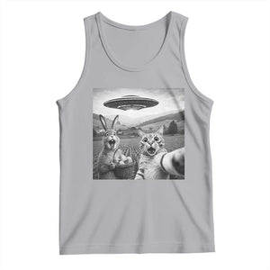 Funny Easter Tank Top Christian Cat Selfie Bunny Meme TS14 Athletic Heather Print Your Wear