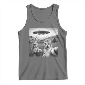 Funny Easter Tank Top Christian Cat Selfie Bunny Meme TS14 Black Heather Print Your Wear