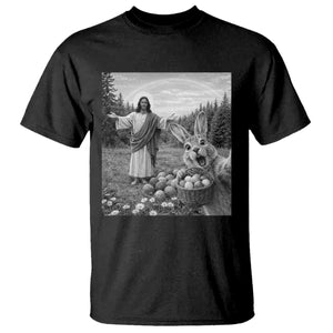 Funny Easter Jesus T Shirt Christian Jesus Bunny Selfie Religious TS14 Black Print Your Wear