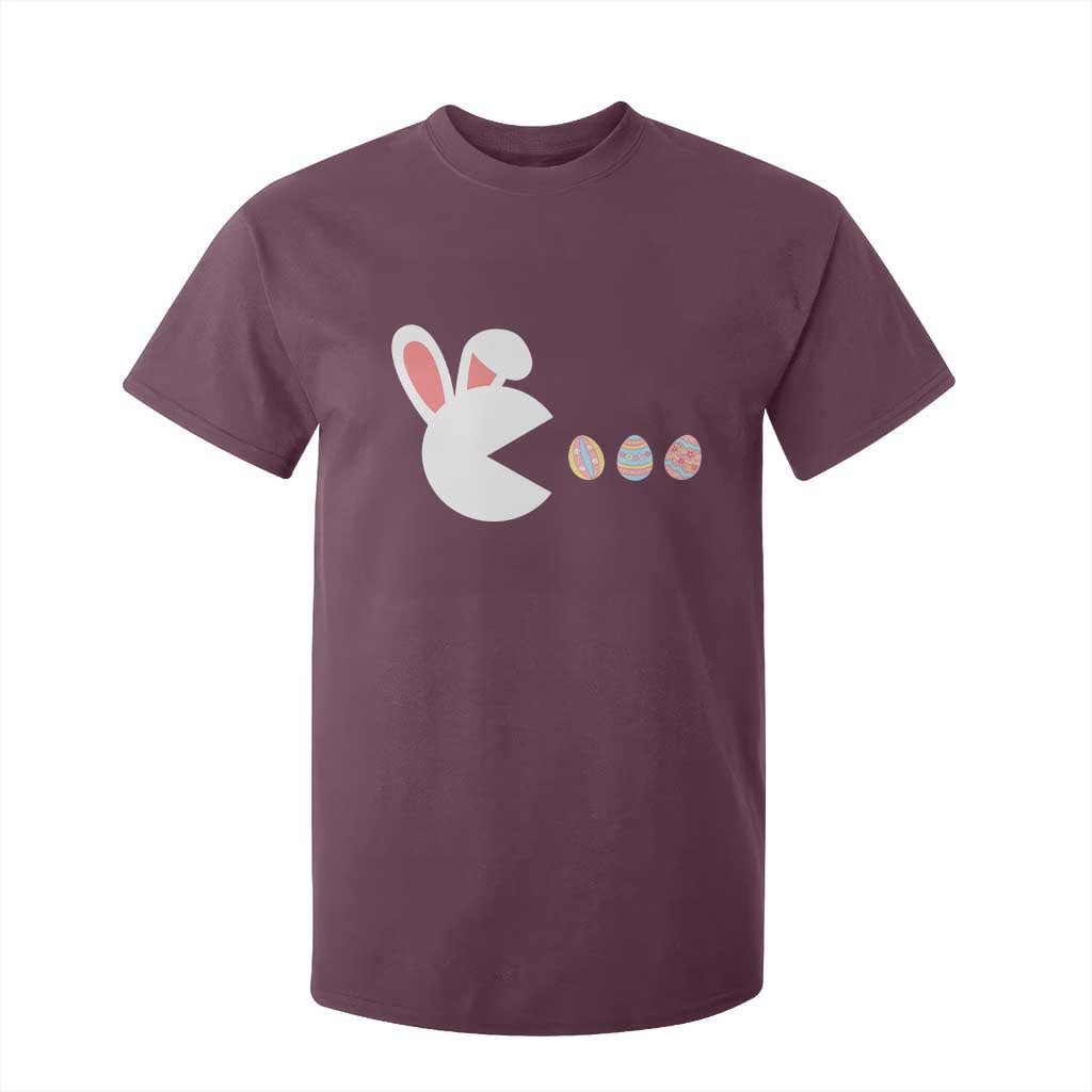 Funny Easter T Shirt For Kid Bunny Gamer Egg Hunter TS14 Maroon Print Your Wear