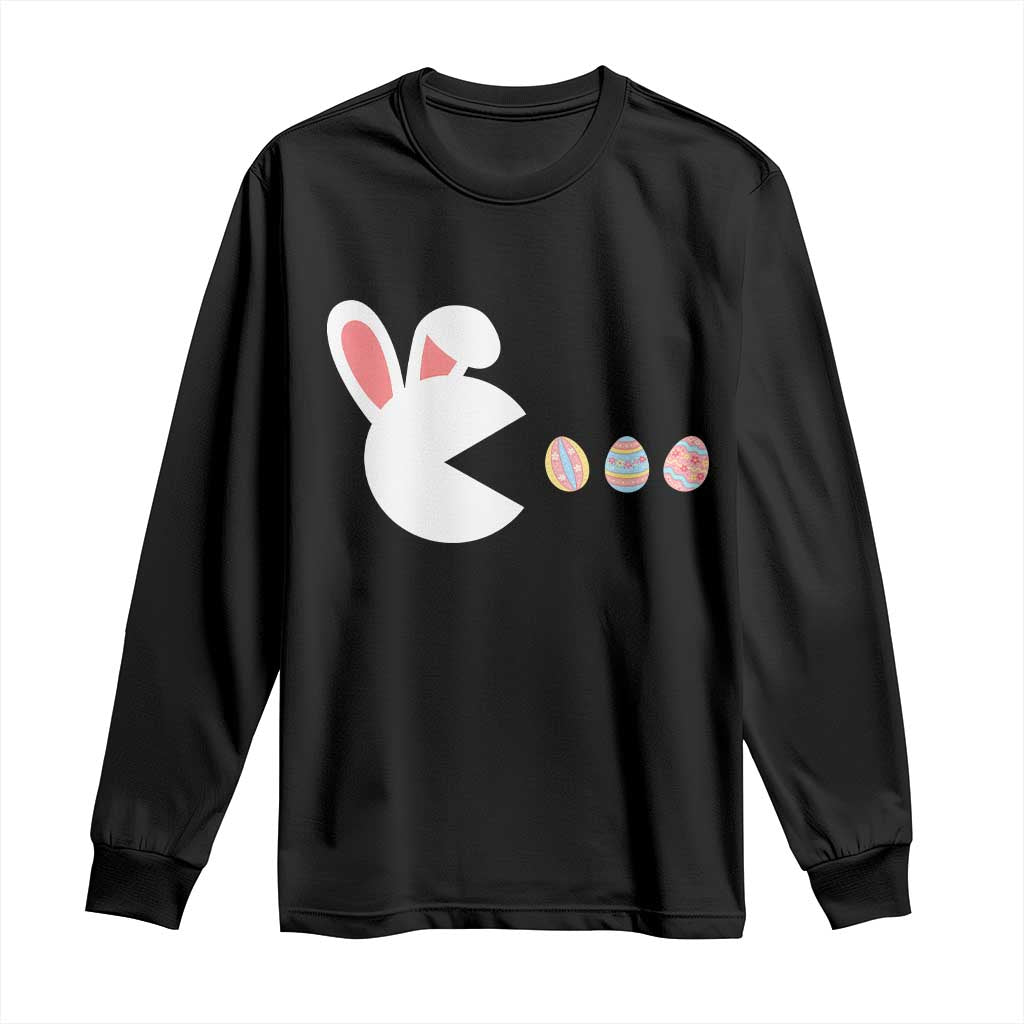 Funny Easter Long Sleeve Shirt Bunny Gamer Egg Hunter TS14 Black Print Your Wear