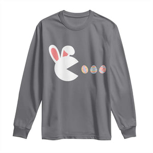 Funny Easter Long Sleeve Shirt Bunny Gamer Egg Hunter TS14 Charcoal Print Your Wear