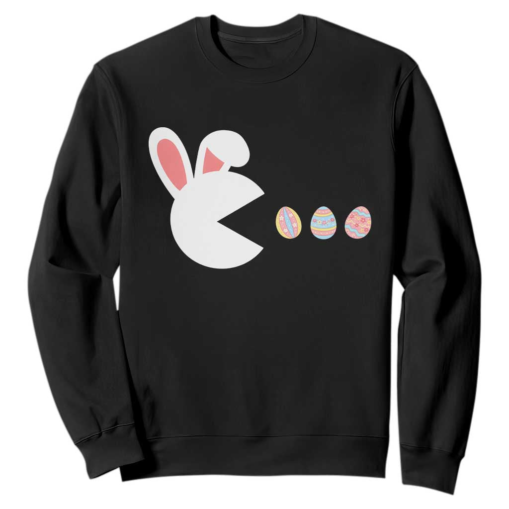 Funny Easter Sweatshirt Bunny Gamer Egg Hunter TS14 Black Print Your Wear