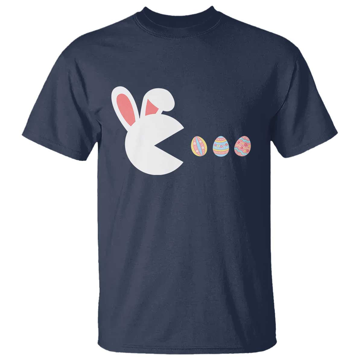 Funny Easter T Shirt Bunny Gamer Egg Hunter TS14 Navy Print Your Wear