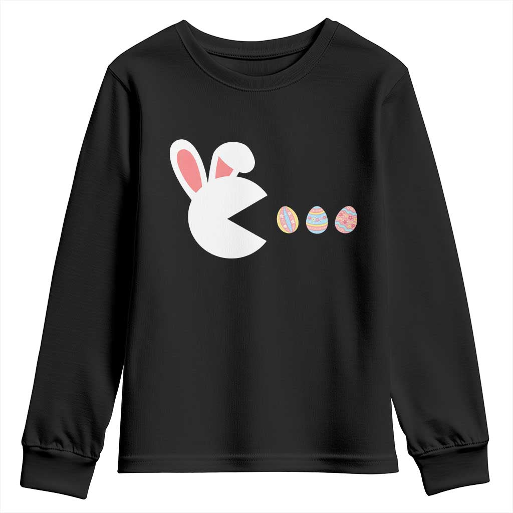 Funny Easter Youth Sweatshirt Bunny Gamer Egg Hunter TS14 Black Print Your Wear
