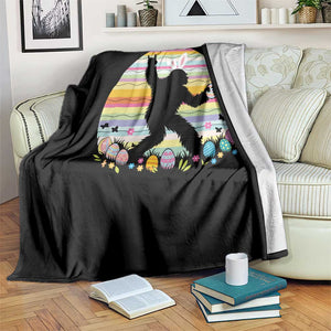 Funny Bigfot Easter Throw Blanket Sasquatch Rock On Rabbit TS14 Print Your Wear