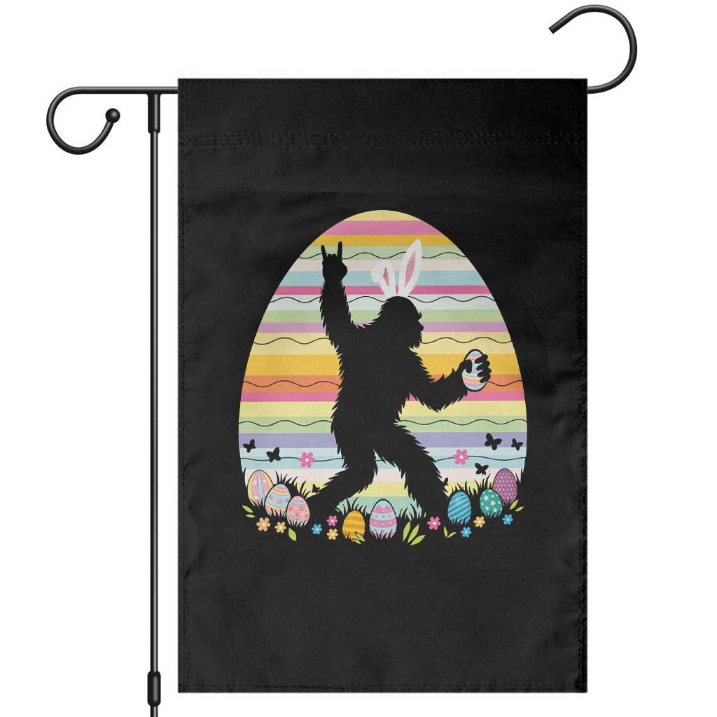 Funny Bigfot Easter Garden Flag Sasquatch Rock On Rabbit TS14 Black Print Your Wear