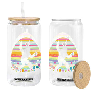 Funny Bigfot Easter Glass Can Sasquatch Rock On Rabbit TS14 Print Your Wear