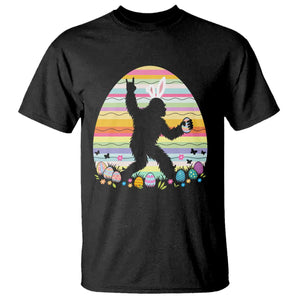 Funny Bigfot Easter T Shirt Sasquatch Rock On Rabbit TS14 Black Print Your Wear