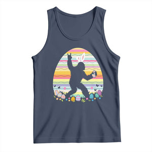Funny Bigfot Easter Tank Top Sasquatch Rock On Rabbit TS14 Navy Print Your Wear