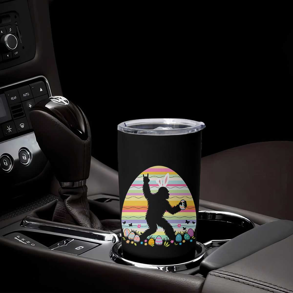 Funny Bigfot Easter Tumbler Cup Sasquatch Rock On Rabbit TS14 Print Your Wear