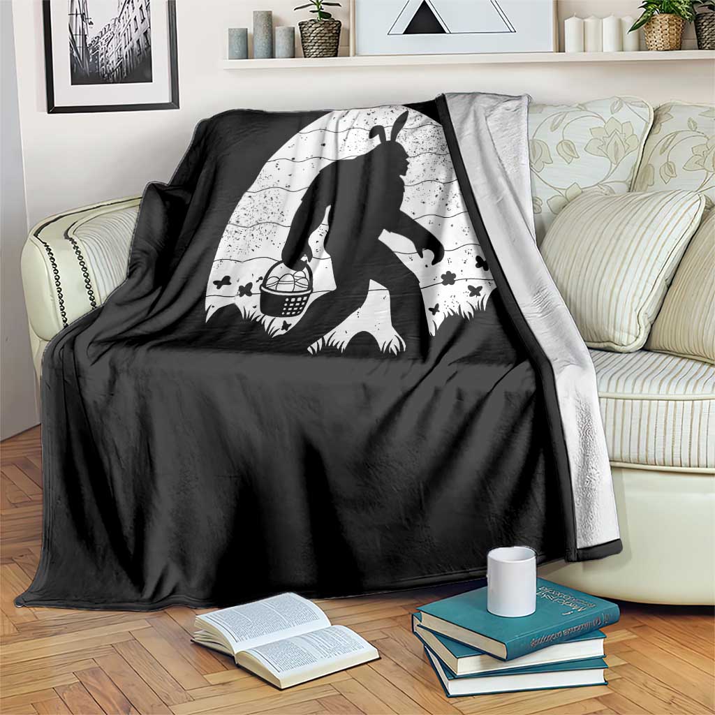Funny Bigfot Easter Throw Blanket Sasquatch Rabbit Night Stroll Moon Egg TS14 Print Your Wear