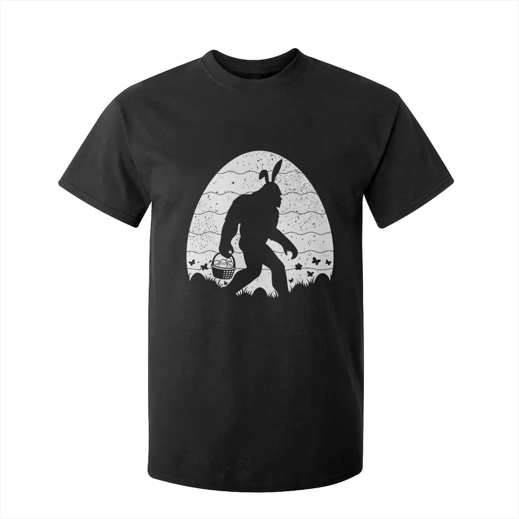 Funny Bigfot Easter T Shirt For Kid Sasquatch Rabbit Night Stroll Moon Egg TS14 Black Print Your Wear