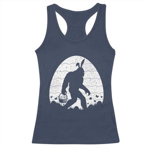 Funny Bigfot Easter Racerback Tank Top Sasquatch Rabbit Night Stroll Moon Egg TS14 Navy Print Your Wear