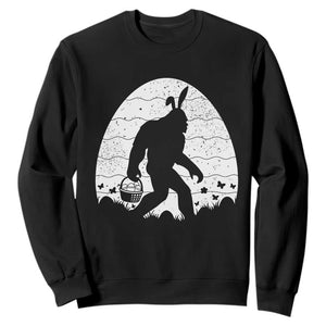Funny Bigfot Easter Sweatshirt Sasquatch Rabbit Night Stroll Moon Egg TS14 Black Print Your Wear