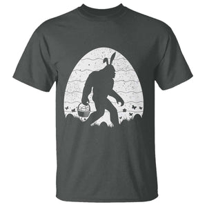 Funny Bigfot Easter T Shirt Sasquatch Rabbit Night Stroll Moon Egg TS14 Dark Heather Print Your Wear