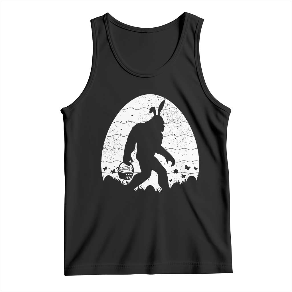 Funny Bigfot Easter Tank Top Sasquatch Rabbit Night Stroll Moon Egg TS14 Black Print Your Wear