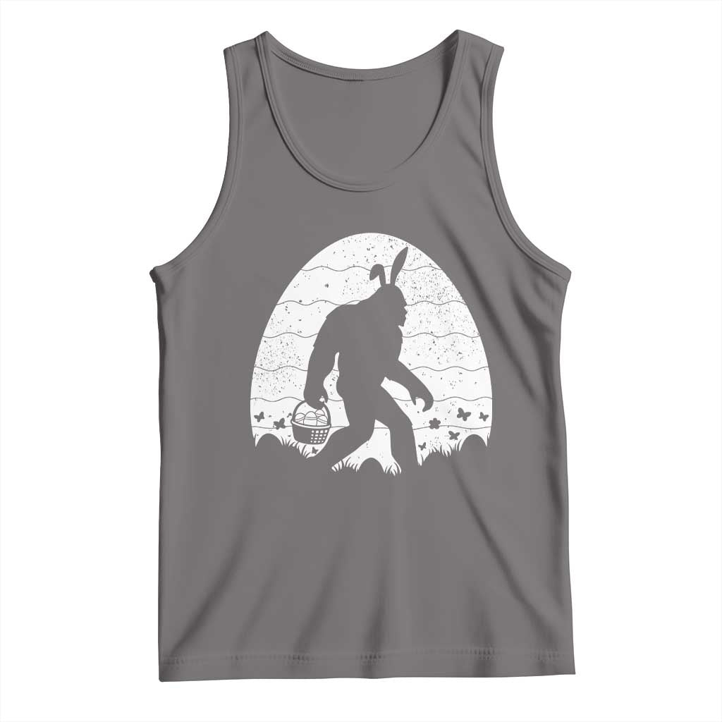 Funny Bigfot Easter Tank Top Sasquatch Rabbit Night Stroll Moon Egg TS14 Deep Heather Print Your Wear
