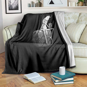 Marcus The Worm Drinking Iced Coffee Meme Throw Blanket TS14 Print Your Wear