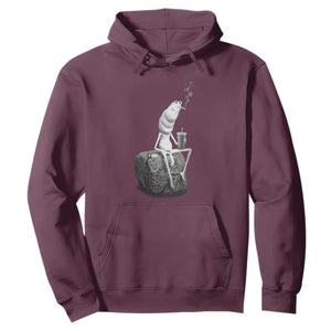 Marcus The Worm Drinking Iced Coffee Meme Hoodie TS14 Maroon Print Your Wear