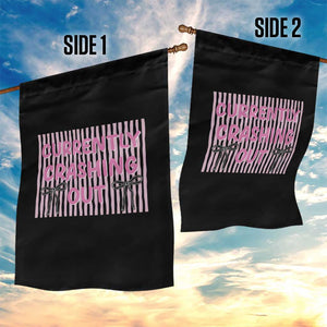 Currently Crashing Out Garden Flag Coquette Pink Bow Sarcastic Funny Quote TS14 Print Your Wear