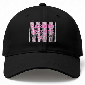 Currently Crashing Out Baseball Cap Coquette Pink Bow Sarcastic Funny Quote TS14 Print Your Wear