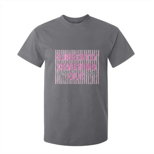 Currently Crashing Out T Shirt For Kid Coquette Pink Bow Sarcastic Funny Quote TS14 Charcoal Print Your Wear