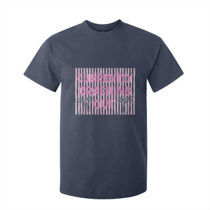 Currently Crashing Out T Shirt For Kid Coquette Pink Bow Sarcastic Funny Quote TS14 Navy Print Your Wear