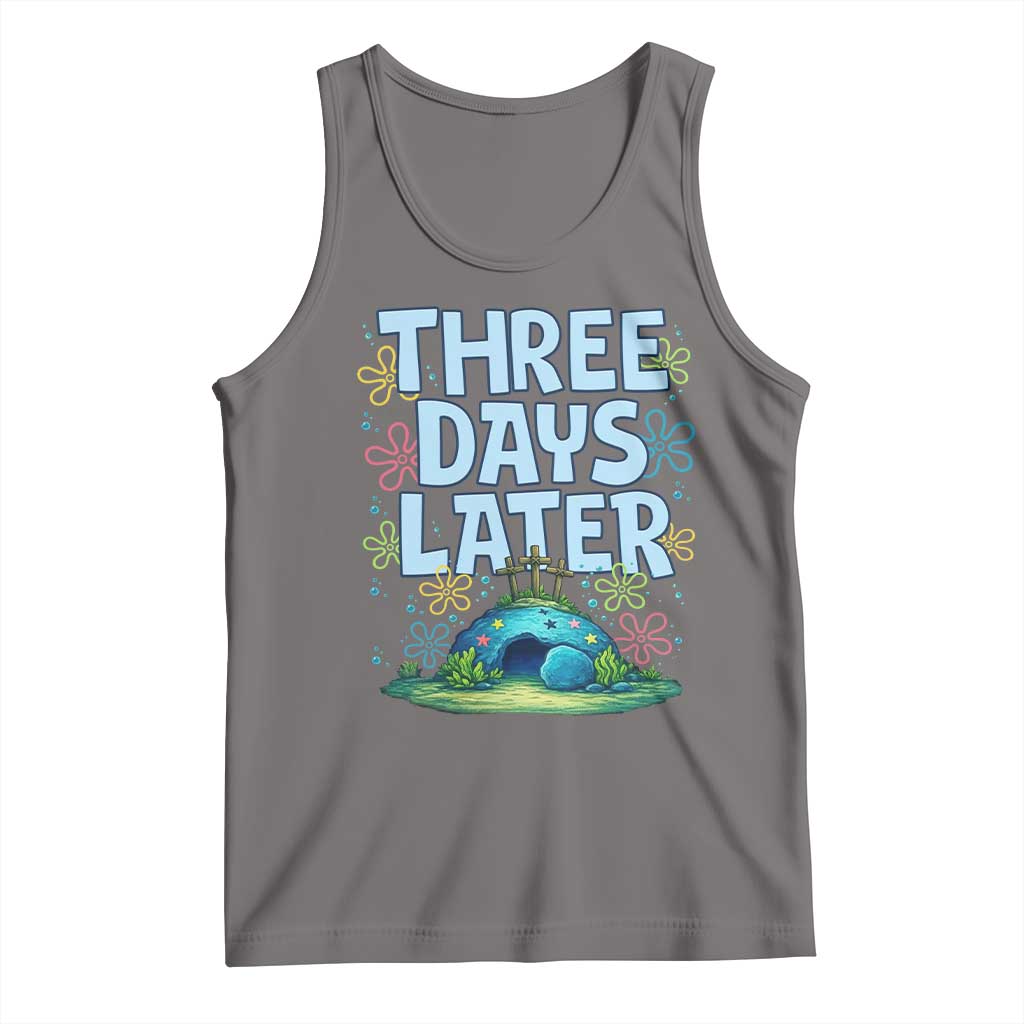 3 Days Later Tank Top Funny Easter Christian TS14 Deep Heather Print Your Wear