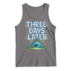 3 Days Later Tank Top Funny Easter Christian TS14 Deep Heather Print Your Wear