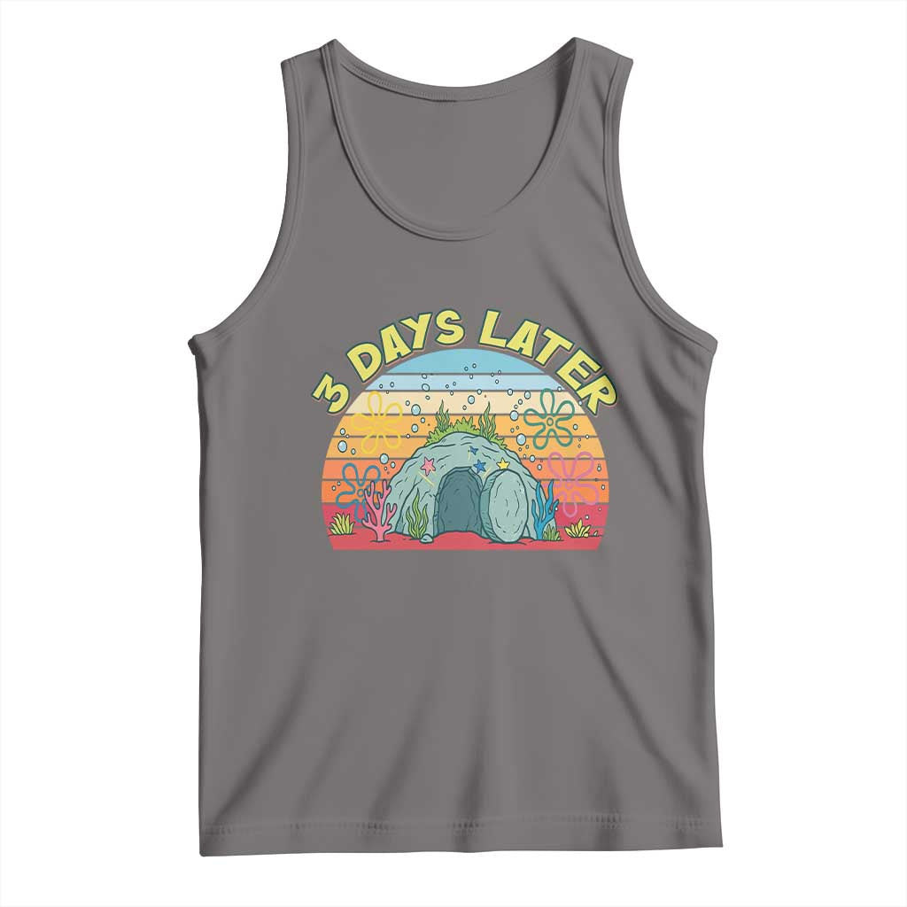 3 Days Later Christian Resurrection Tank Top Funny Easter Jesus Meme TS14 Deep Heather Print Your Wear