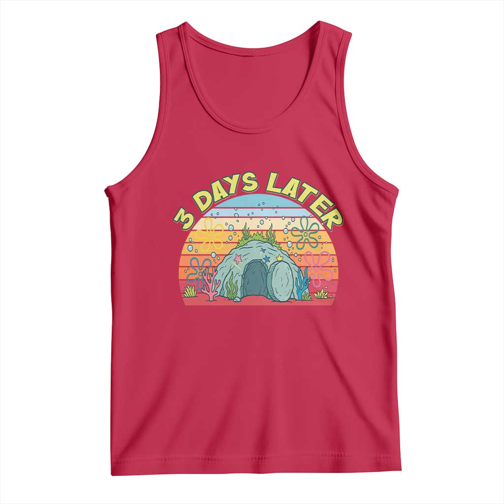 3 Days Later Christian Resurrection Tank Top Funny Easter Jesus Meme TS14 Red Print Your Wear