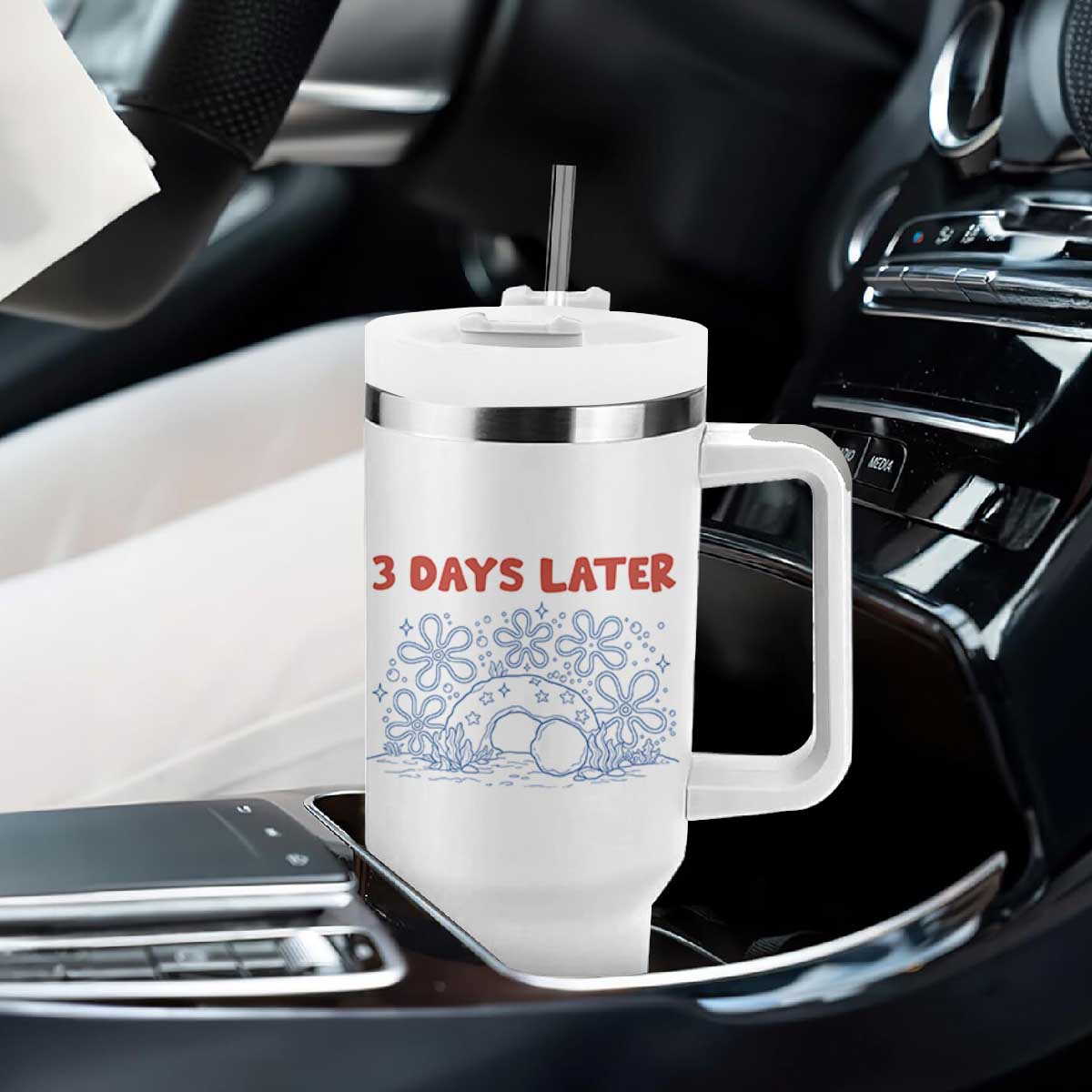 3 Days Later Tumbler With Handle Funny Easter Jesus Christian Meme TS14 Print Your Wear