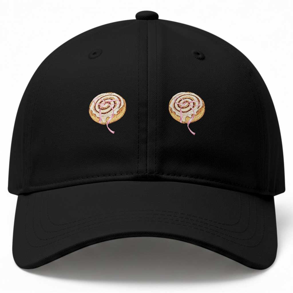 Funny Cinnamon Roll Baseball Cap Double Bakery Meme TS14 Print Your Wear