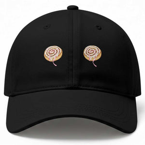 Funny Cinnamon Roll Baseball Cap Double Bakery Meme TS14 Print Your Wear