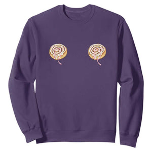 Funny Cinnamon Roll Sweatshirt Double Bakery Meme TS14 Purple Print Your Wear