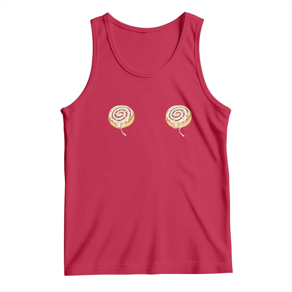 Funny Cinnamon Roll Tank Top Double Bakery Meme TS14 Red Print Your Wear