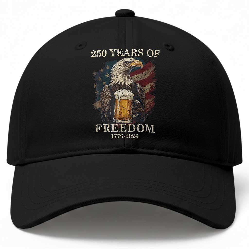 250 Years Of Freedom Baseball Cap Bald Eagle Drinking Beer American Flag TS14 Print Your Wear