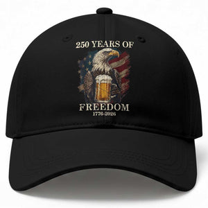 250 Years Of Freedom Baseball Cap Bald Eagle Drinking Beer American Flag TS14 Print Your Wear