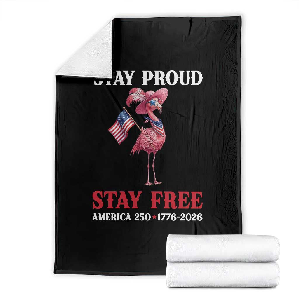 250 Years Anniversary Throw Blanket Flamingo 4Th Of July Patriotic USA Independence Flamerica TS14 Black Print Your Wear