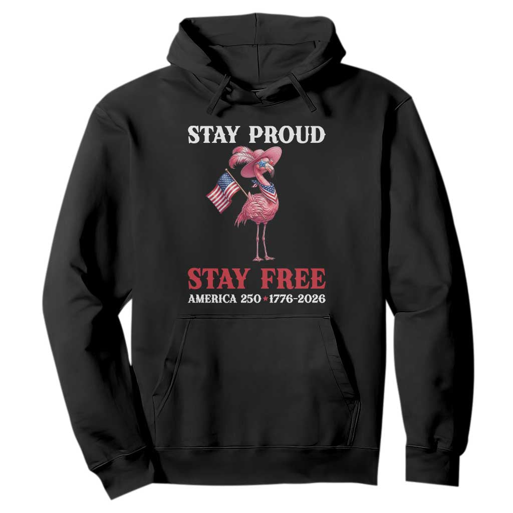 250 Years Anniversary Hoodie Flamingo 4Th Of July Patriotic USA Independence Flamerica TS14 Black Print Your Wear