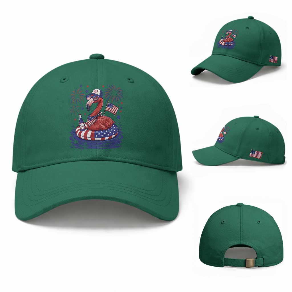 Flamingo 4Th Of July Patriotic USA American Flag Baseball Cap TS14 Baseball Cap Universal Fit Irish Green Print Your Wear