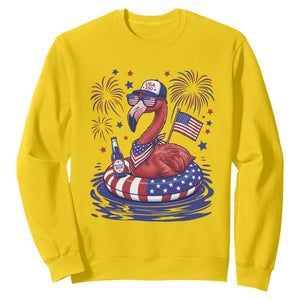 Flamingo 4Th Of July Patriotic USA American Flag Sweatshirt TS14 Daisy Print Your Wear