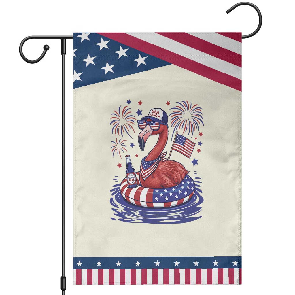 Flamingo 4Th Of July USA American Flag Patriotic Garden Flag TS14 Modern Beige Blue Print Your Wear