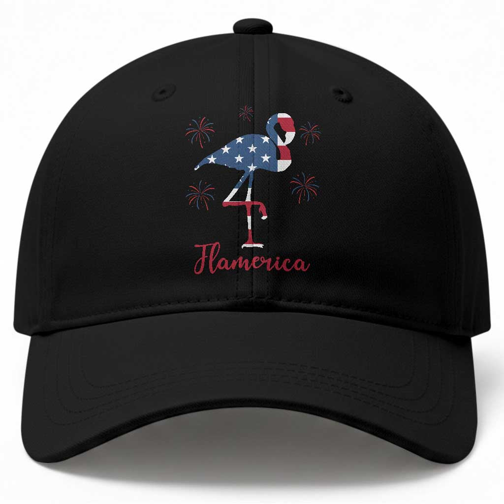 Flamingo 4Th Of July Patriotic USA Independence Flamerica Baseball Cap TS14 Print Your Wear
