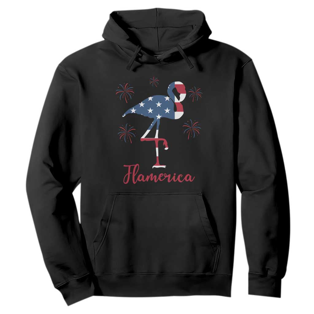 Flamingo 4Th Of July Patriotic USA Independence Flamerica Hoodie TS14 Black Print Your Wear